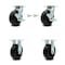 Service Caster 6 Inch Polyolefin Caster Set with 2 Brakes/Swivel Lock 2 Rigid SCC-30CS620-POB-TLB-BSL-2-R-2 - alternate 1